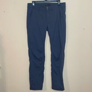 PrAna Pants Womens Nylon Stretch Side Pocket Outdoors Hiking Blue Size 10